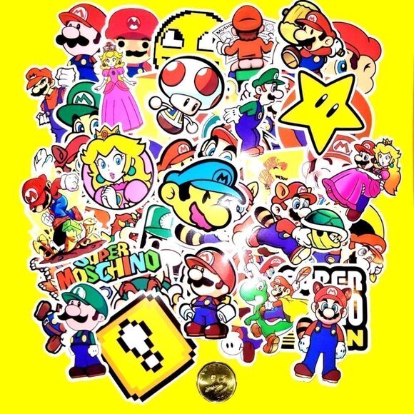 50pc brand new waterproof Super Mario stickers. - Picture 1 of 1